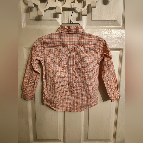 Janie and Jack Boy's Pink Plaid Shirt Size 3 - Picture 2 of 3